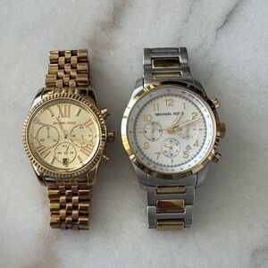 Michael Kors Dual-Tone Gold and Silver Watches